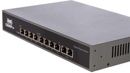 Switch 8 portas 10/100/1000Mbps PoE AT + 2 portas UPLINK 10/100/1000Mbps GERP IP SW8GPOE2G-AT GI-85410