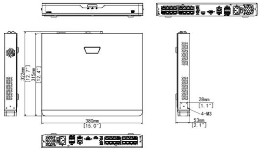 NVR GRAVAÇÃO IP 16 CANAIS COM 16 PORTAS POE + ANALÍTICO P/ 2 HD`S GI-85460